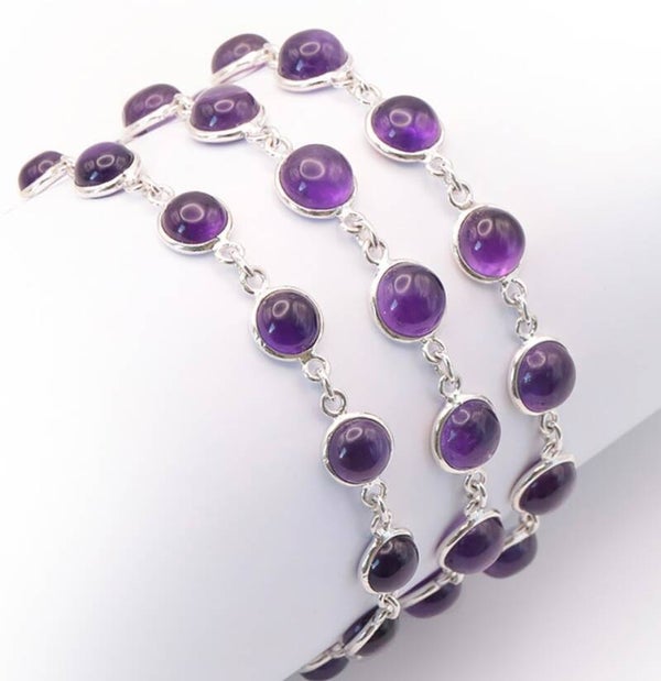 1 Bracelet argent 925 Améthyste