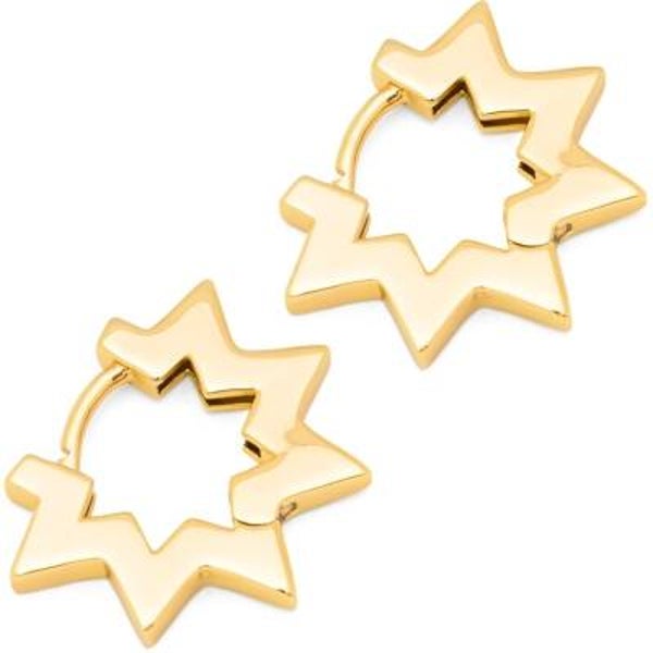 LULU COPENHAGEN Star Hoops Gold Plated
