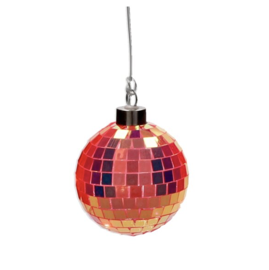 Gift Company Disco Kugel LED  neon orange  8 cm