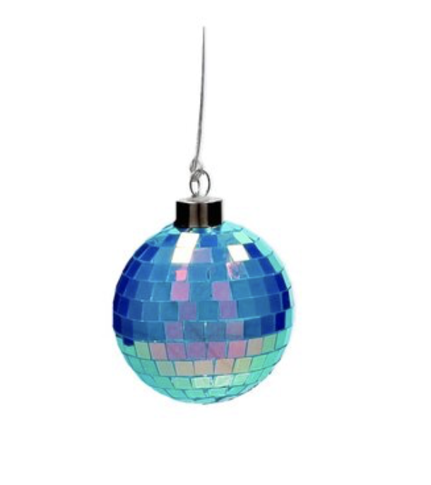 Gift Company Disco Kugel LED  neon blau 8 cm