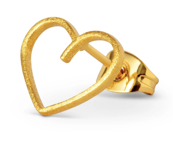 LULU COPENHAGEN Ohrstecker Happy Heart gold brushed