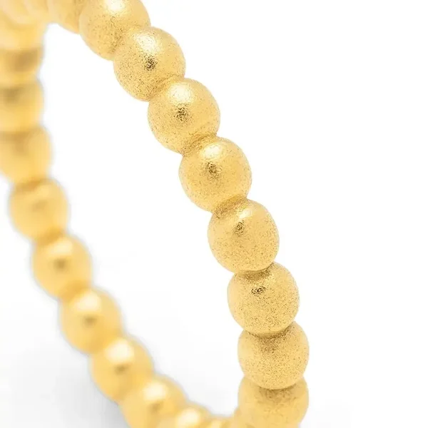 LULU COPENHAGEN Color Ball Ring gold gebürstet