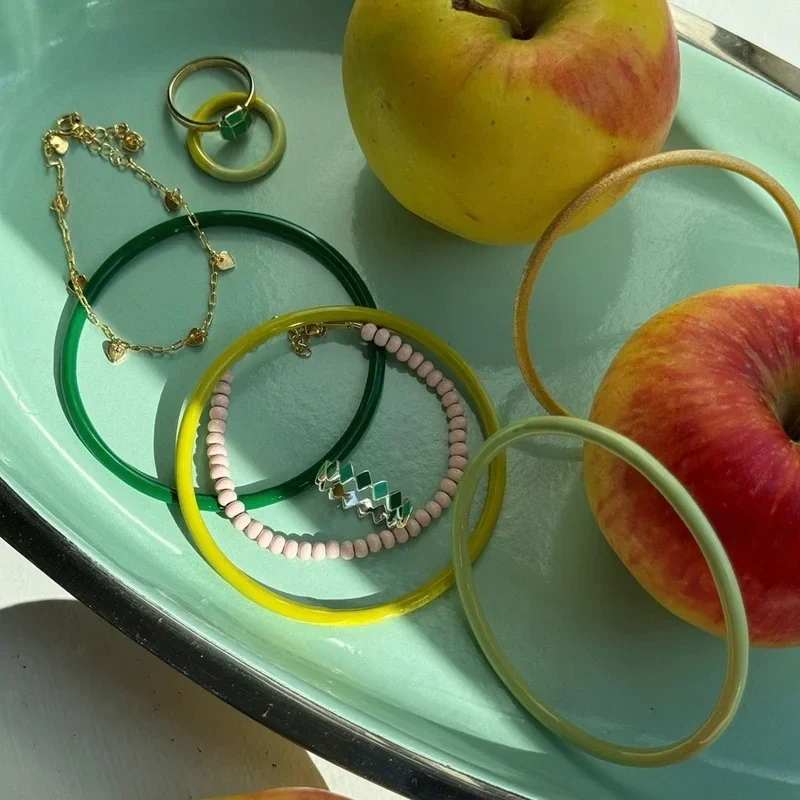 LULU Color Bangle Armreif Silk Light Green