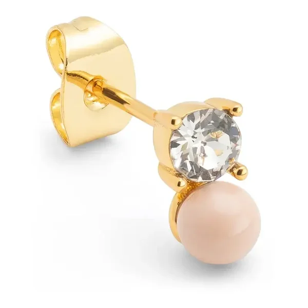 LULU COPENHAGEN Ohrstecker Diamond Eye Dusty Peach & Crystal