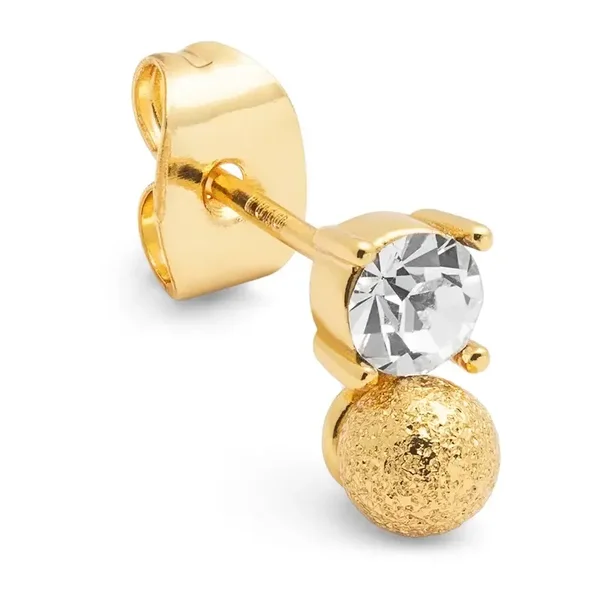 LULU COPENHAGEN Ohrstecker Diamond Eye Gold & Crystal