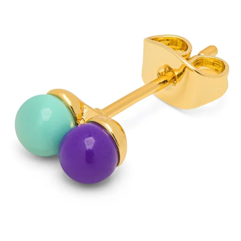 LULU COPENHAGEN Ohrstecker Deep Purple Mint