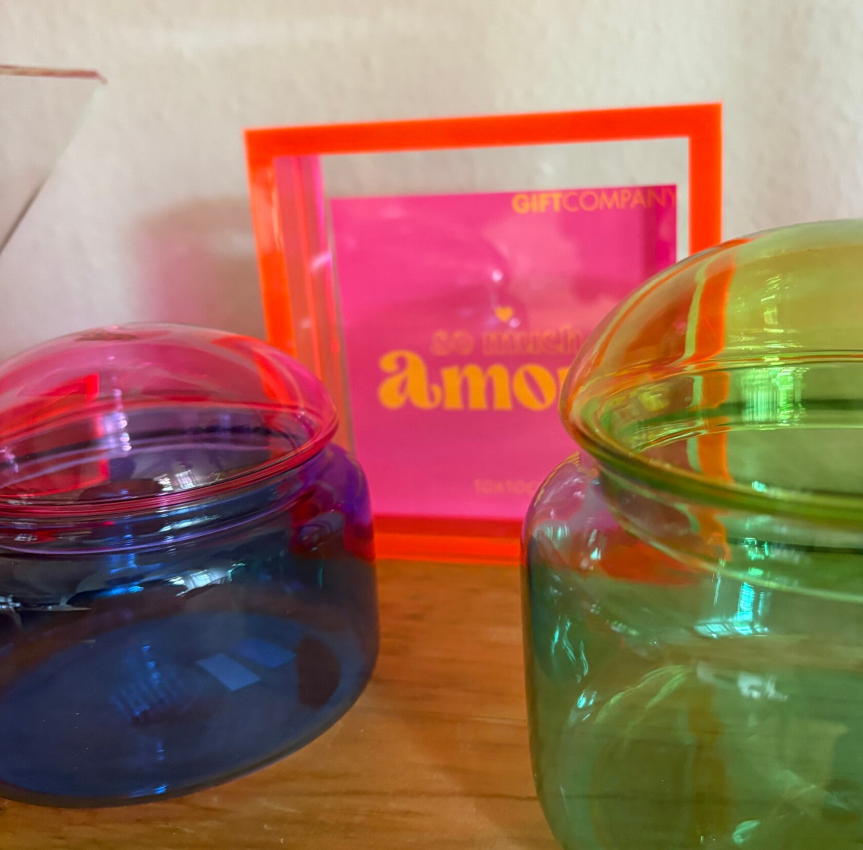 Gift Company Acryl Bilderrahmen Neon rot / orange