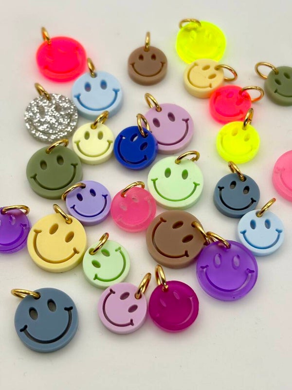 SMUK BI Anhänger "Smiley" silber Öse