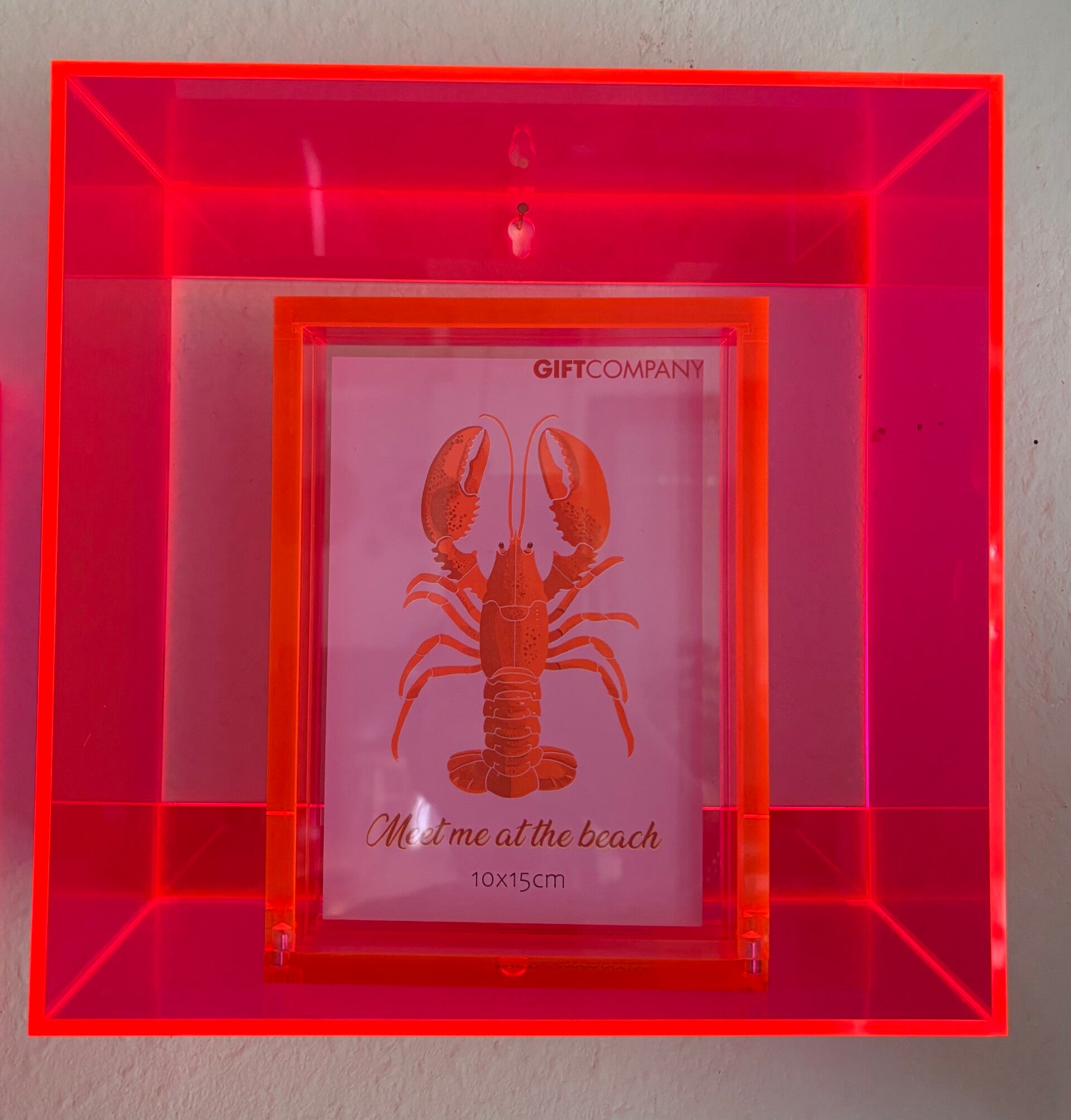 Gift Company Bilderrahmen Acryl Neon rot/orange