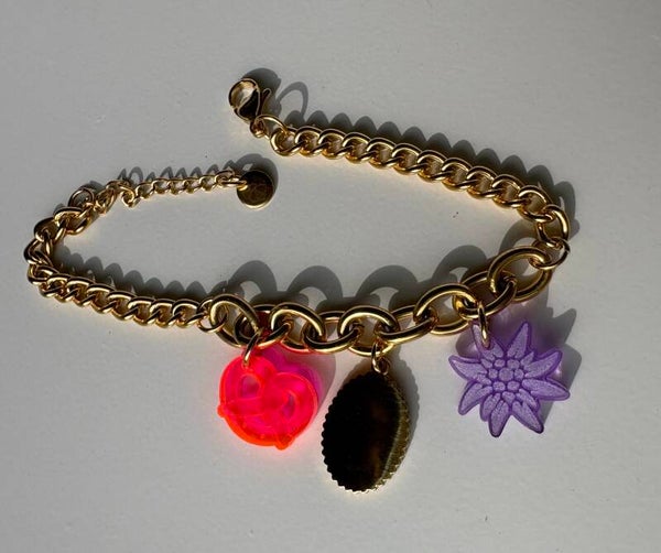 SMUK BI „Wiesn Charm“ Armband Gold neon #197