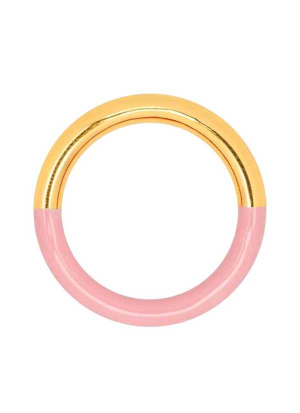 LULU COPENHAGEN Double Color Ring Gold/Light Pink