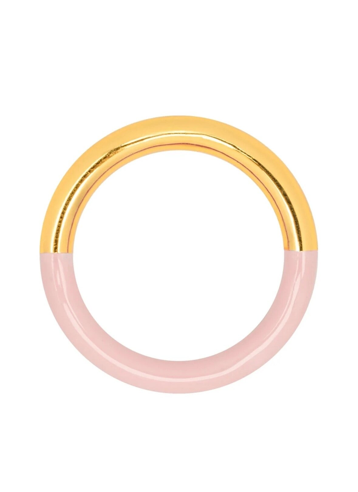 LULU COPENHAGEN Double Color Ring Gold/Silk Light Pink
