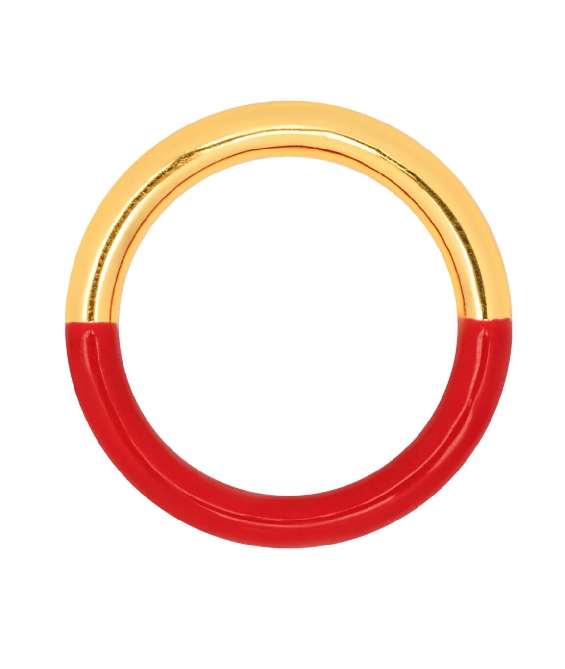 LULU COPENHAGEN Double Color Ring Gold/Passion Red