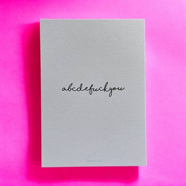 TYPEALIVE Postkarte Abcdefuckyou