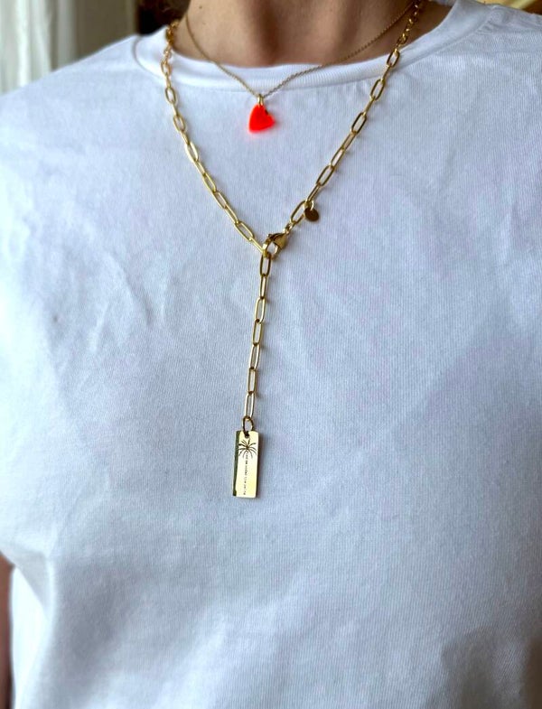 SMUK BI Kette Paperclip mit Edelstahlanhänger