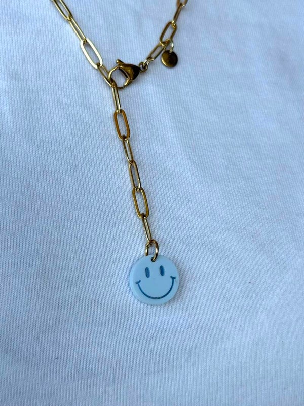 SMUK BI Kette Paperclip mit Acrylanhänger