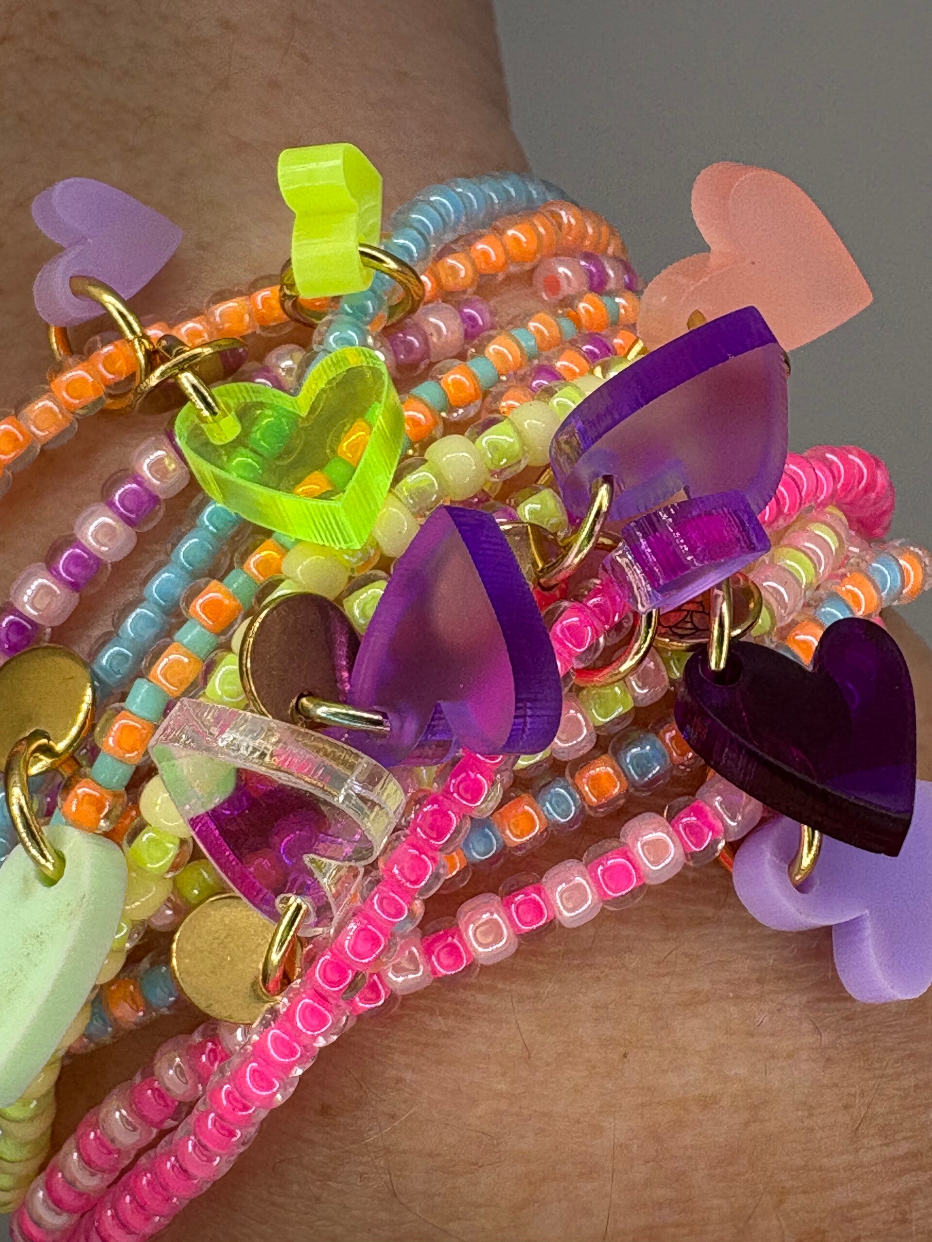 SMUK BI Armband Miyuki neon blue