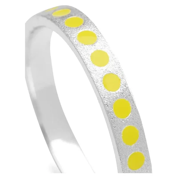 LULU COPENHAGEN Pattern Ring Wild Lime silber