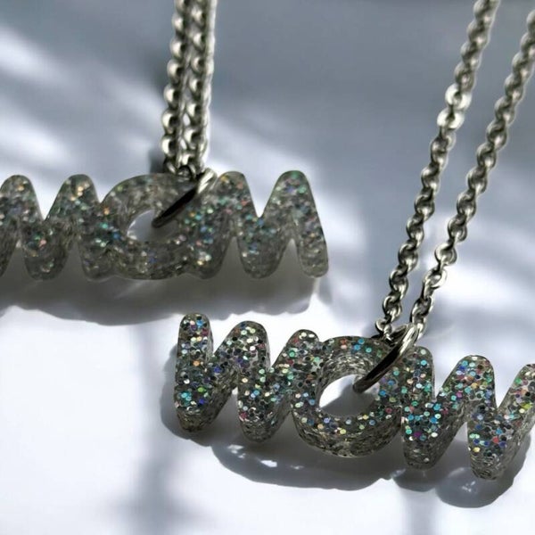 SMUK BI Kette "MOM" glitzer #120
