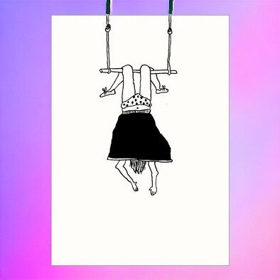 HELEN B Postkarte Trapez girl