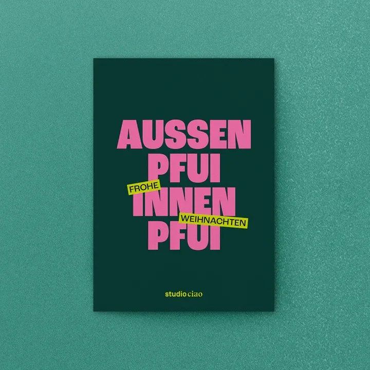 Studio Ciao Karte "Außen pfui, innen pfui"