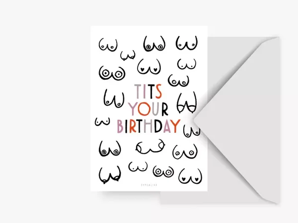 TYPEALIVE Postkarte Tits Your Birthday