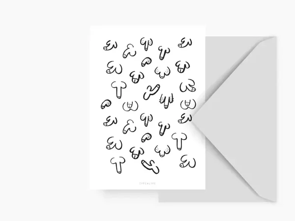 TYPEALIVE Postkarte DICKe Freunde