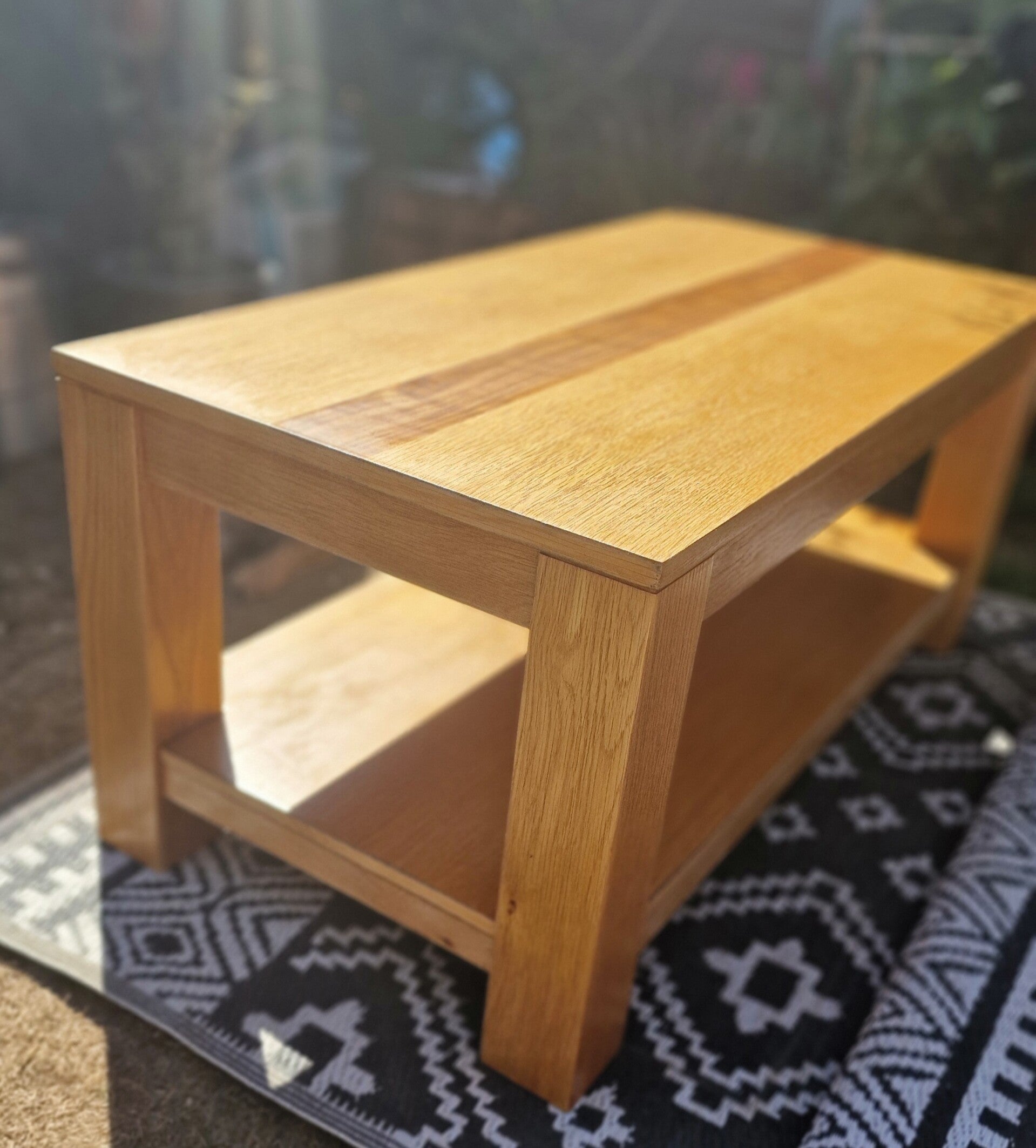 🌿Contemporary Oak & Walnut Coffee Table -restored 🌿
