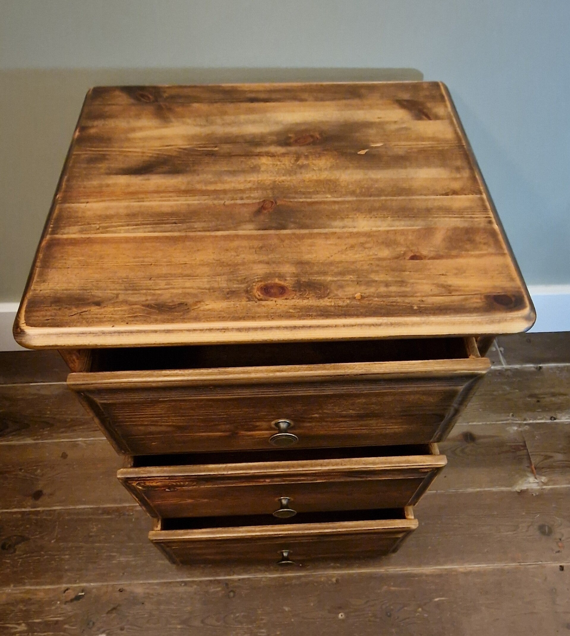 🌿 Solid Pine Three Drawer Bedside Chest - Reborn 🌿