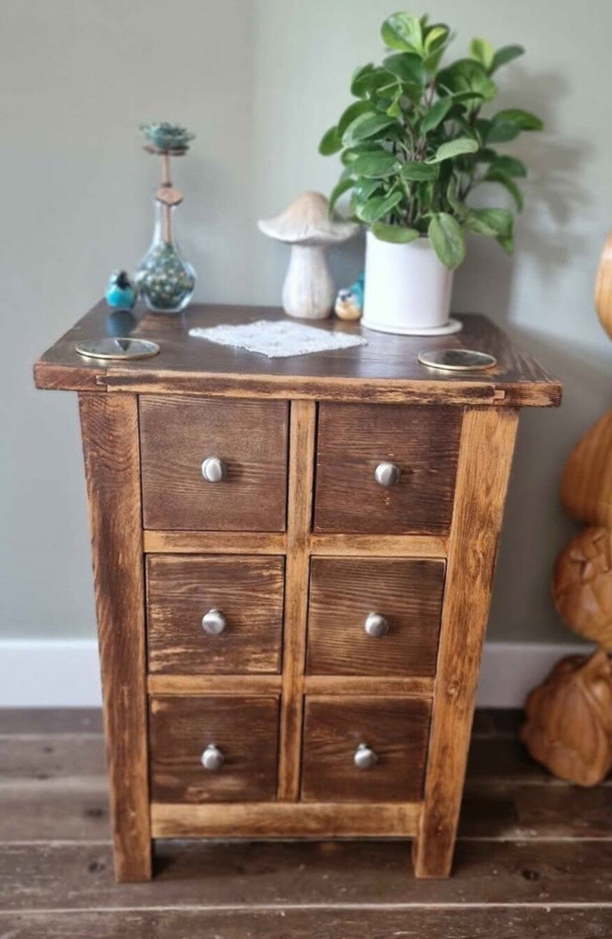 🌿 Solid Oak 6-Drawer Chest / Storage Cabinet🌿