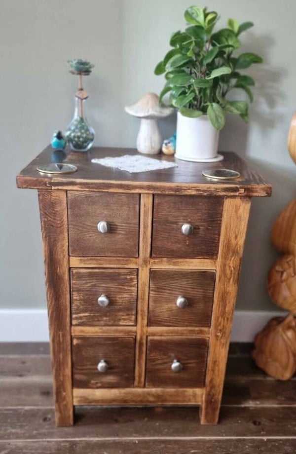 🌿 Solid Oak 6-Drawer Chest / Storage Cabinet🌿