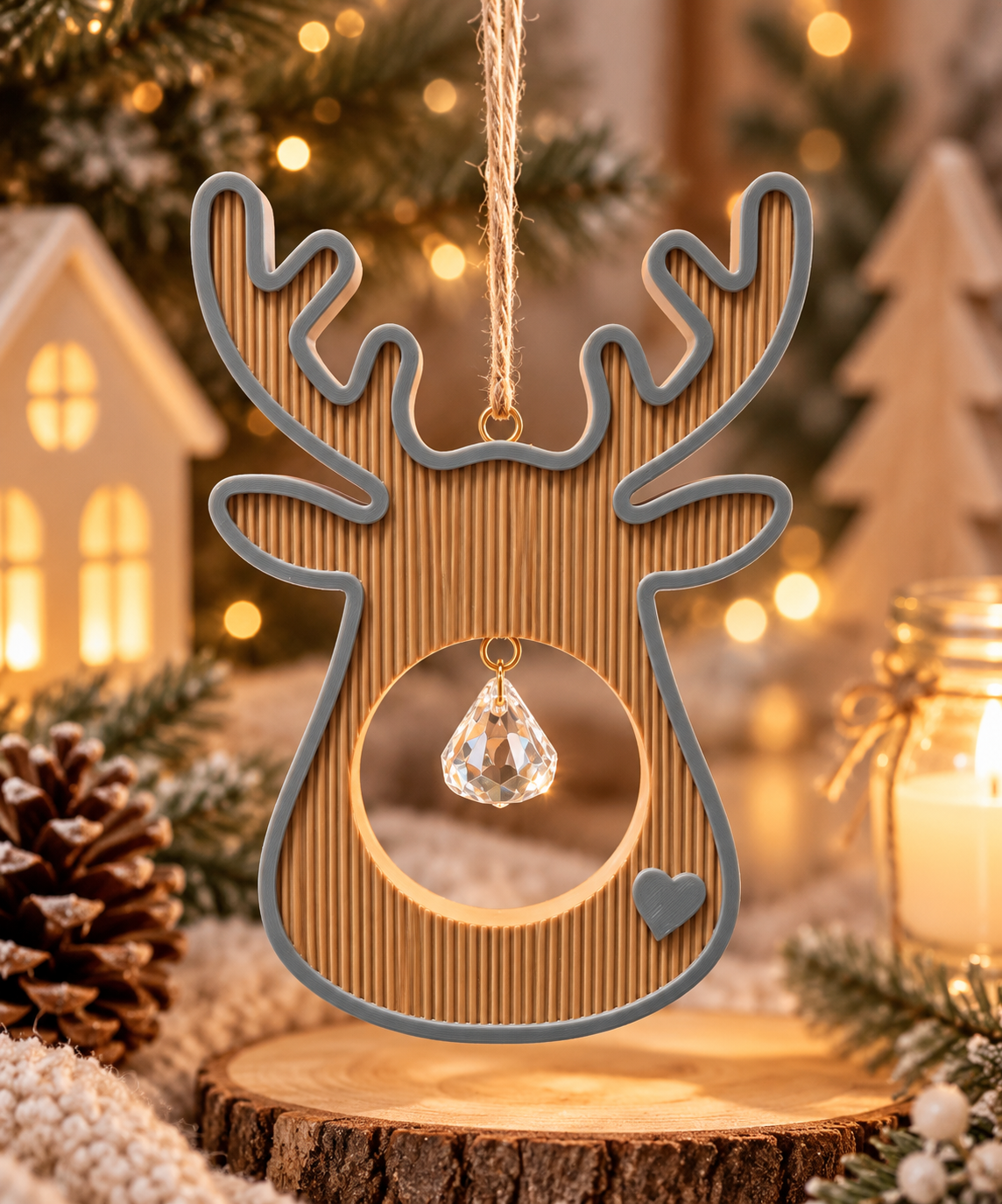 Crystal Reindeer Hanger