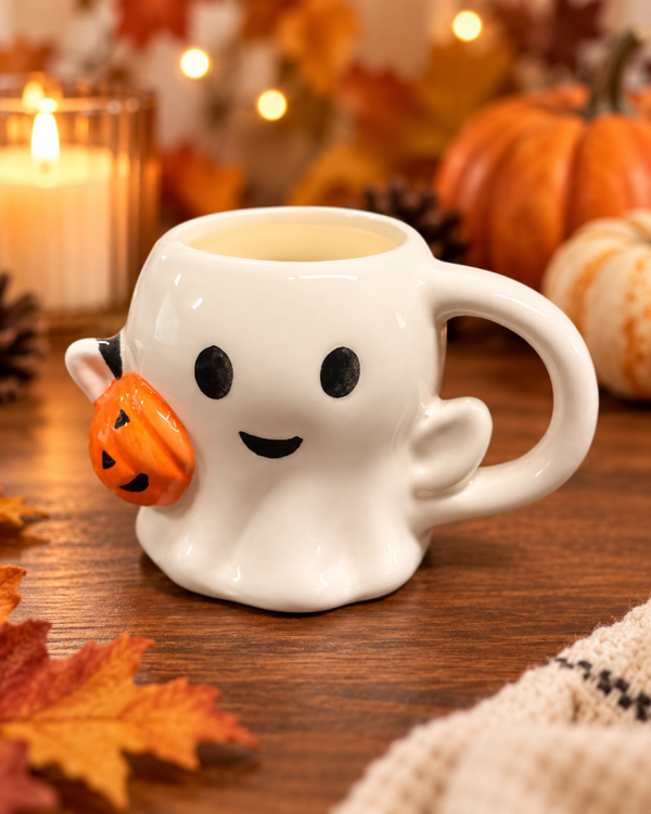 Pumpkin Spice Ghost Candle