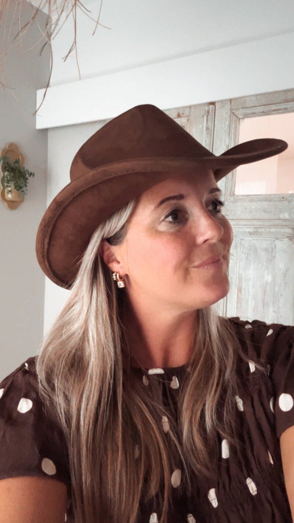 Bruine cowboy hoed