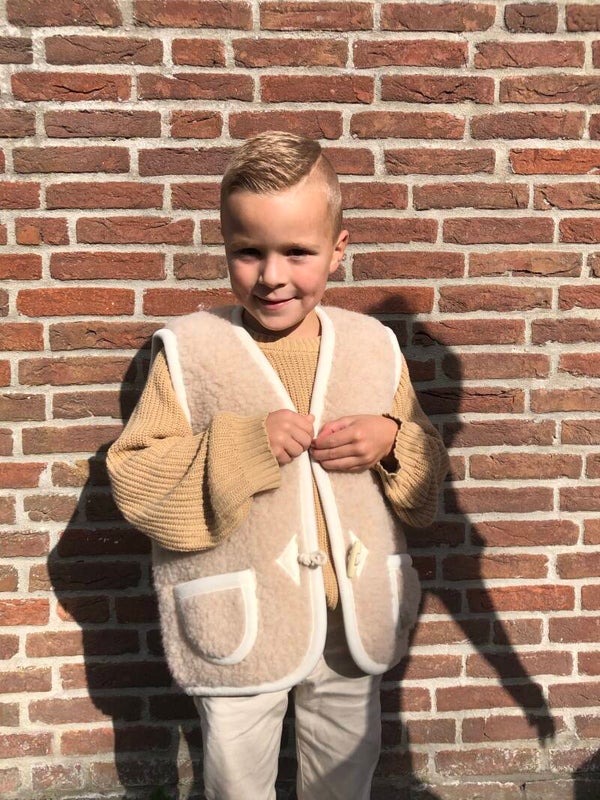 Bodywarmer lichtbruin kids