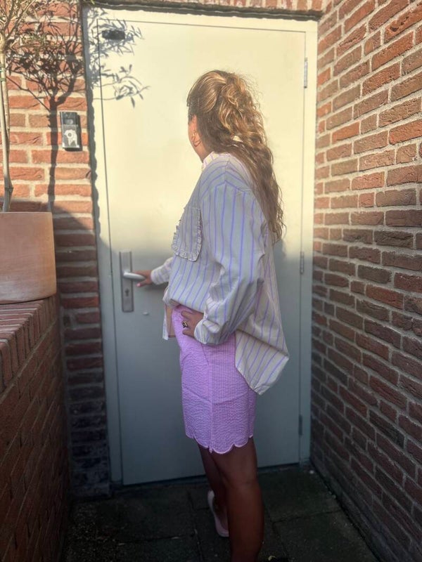 Blouse met streep geel