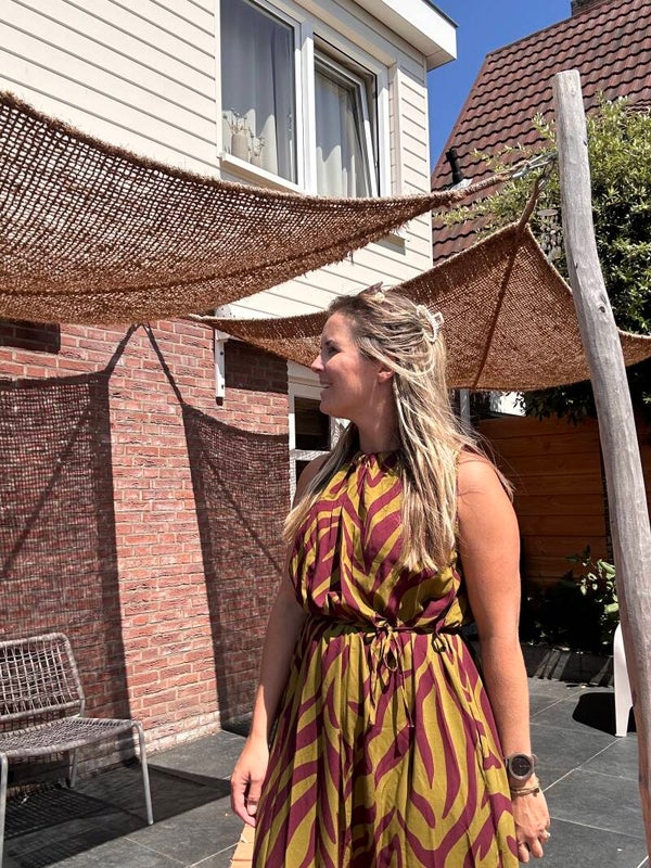 Dress bordeaux/groen