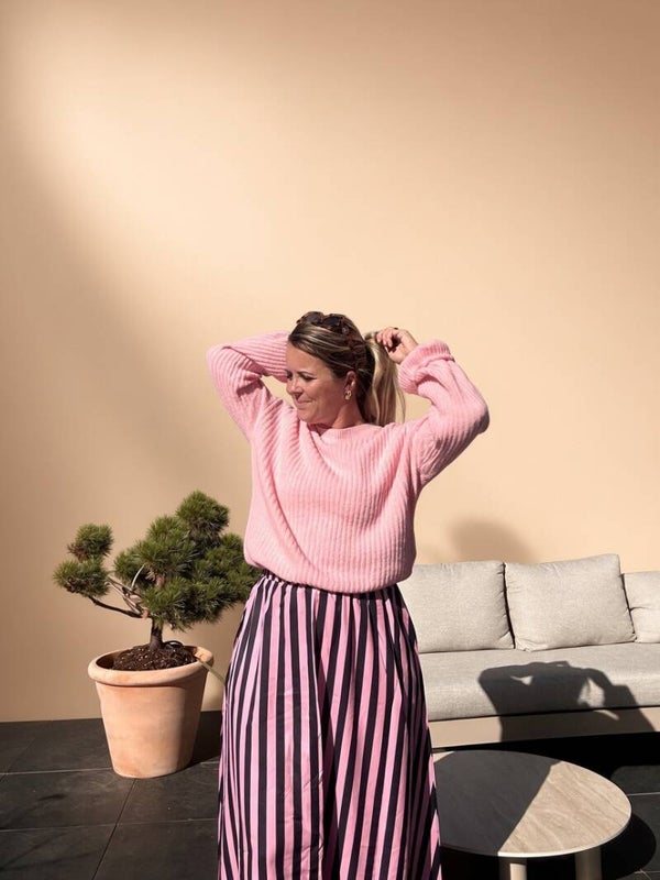 Zacht roze knit