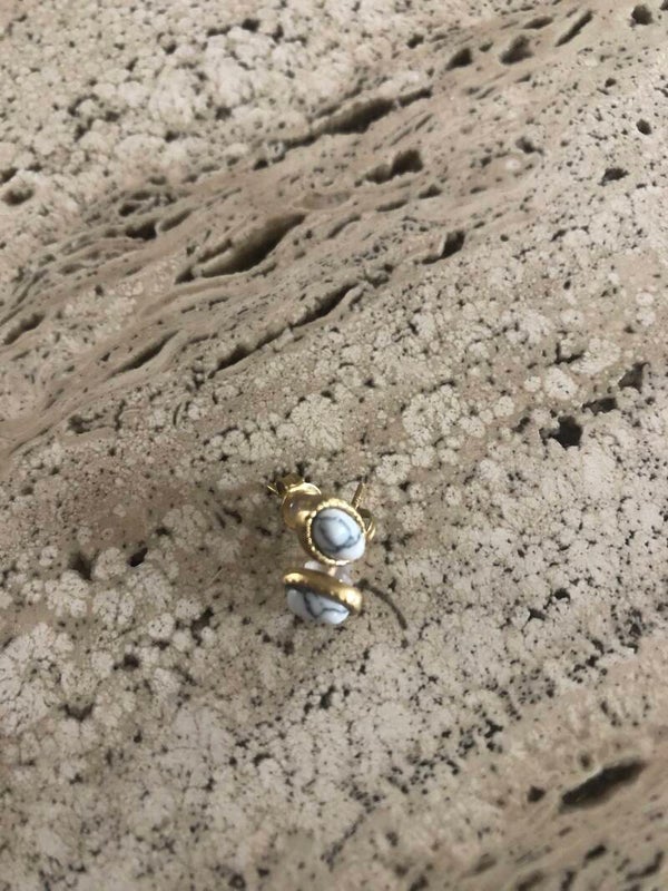 Marmer look oorknopjes