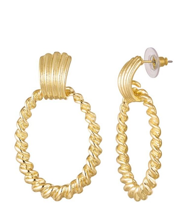 Oorbellen gekruld goud alloy