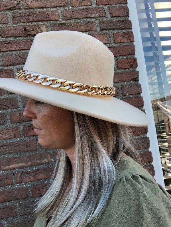 Fedora hoed beige