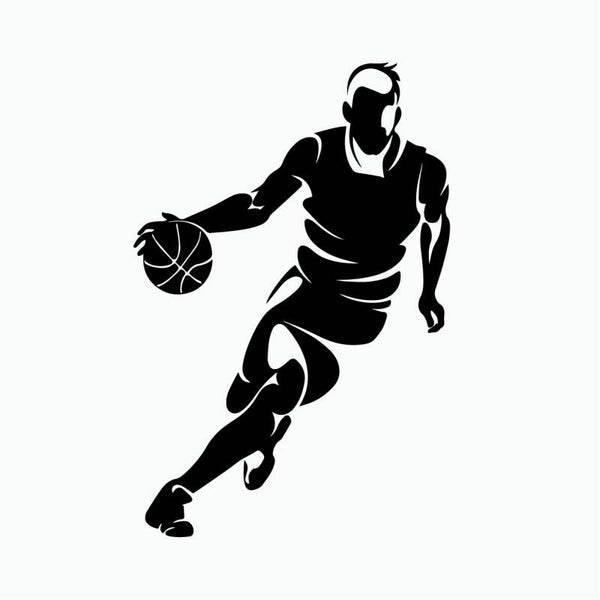 Basketballer In Actie Muursticker
