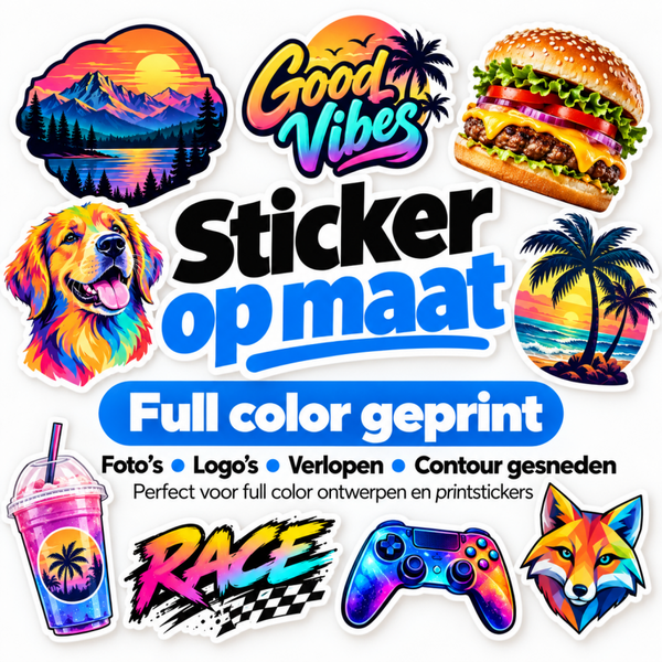 Full color sticker op maat