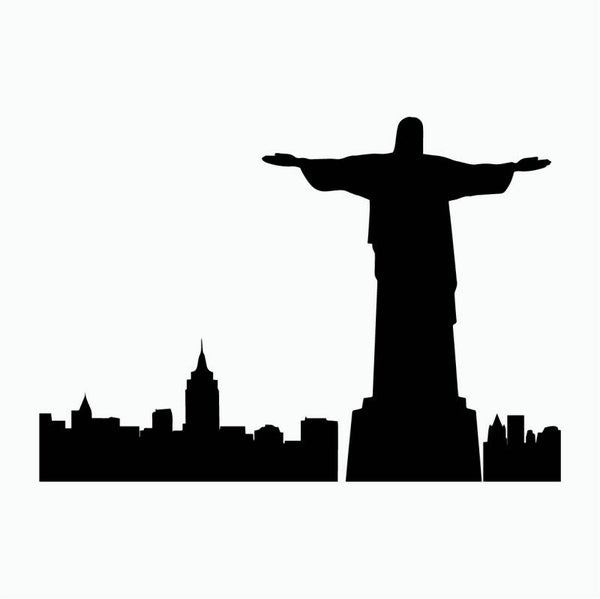 Christ The Redeemer Skyline Muursticker