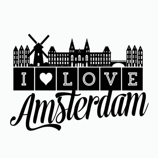 I Love Amsterdam Muursticker