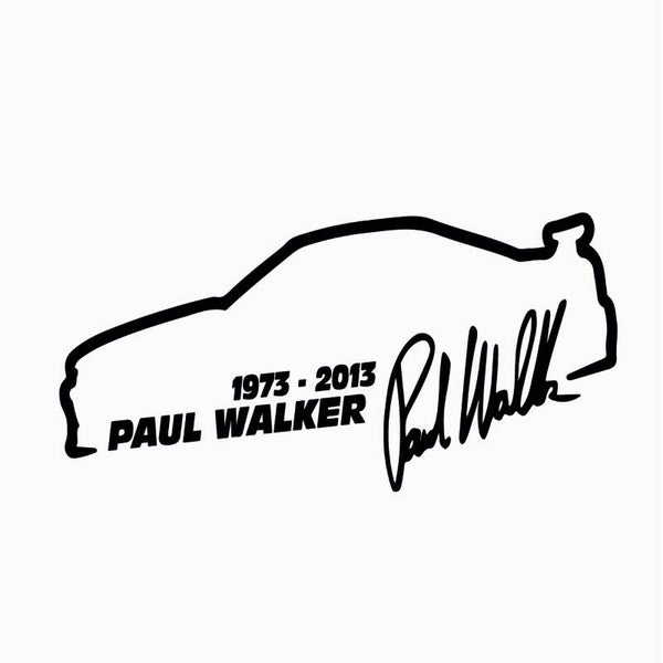 Paul Walker 1973 - 2013 Auto Sticker