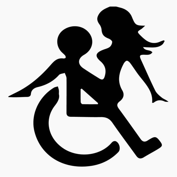 Rolstoel Chick Auto Sticker