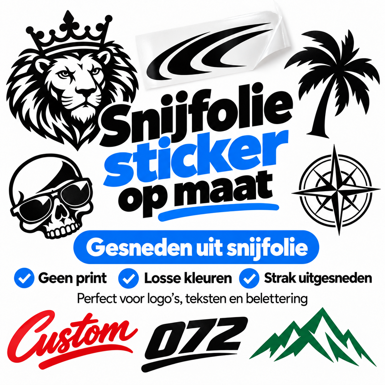 Snijfolie sticker op maat