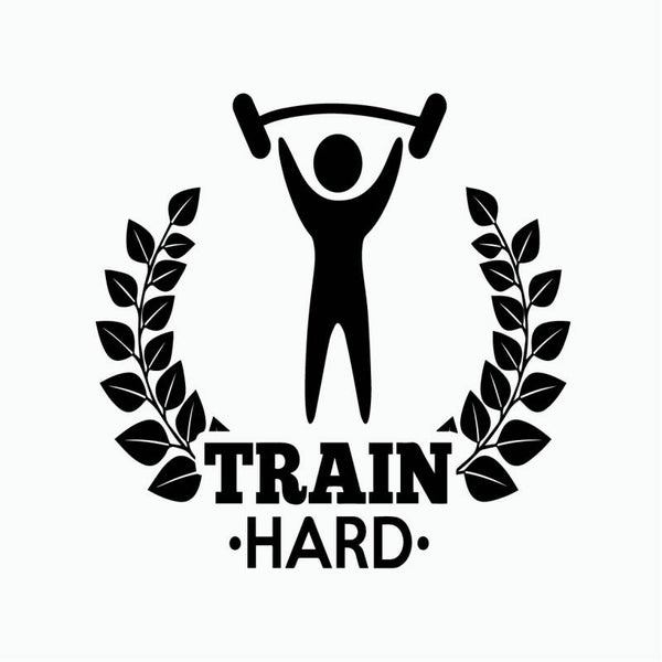 Train Hard Krans Muursticker