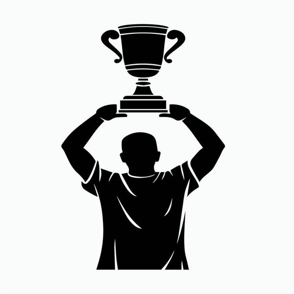 Winnaar Met Beker Muursticker